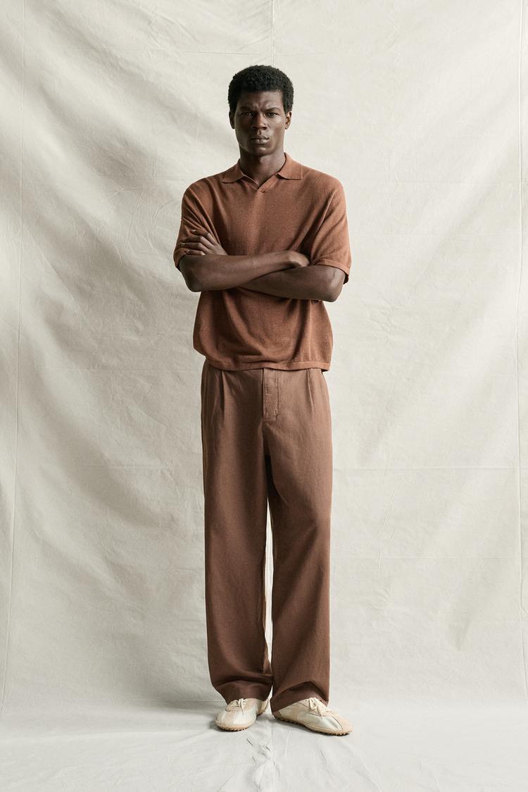 HEMP/COTTON RELAXED FIT TROUSERS