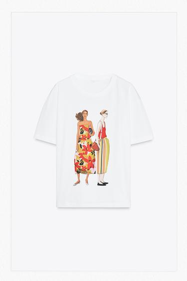 T-SHIRT COM ESTAMPADO DE MENINA - Multicolor da Zara