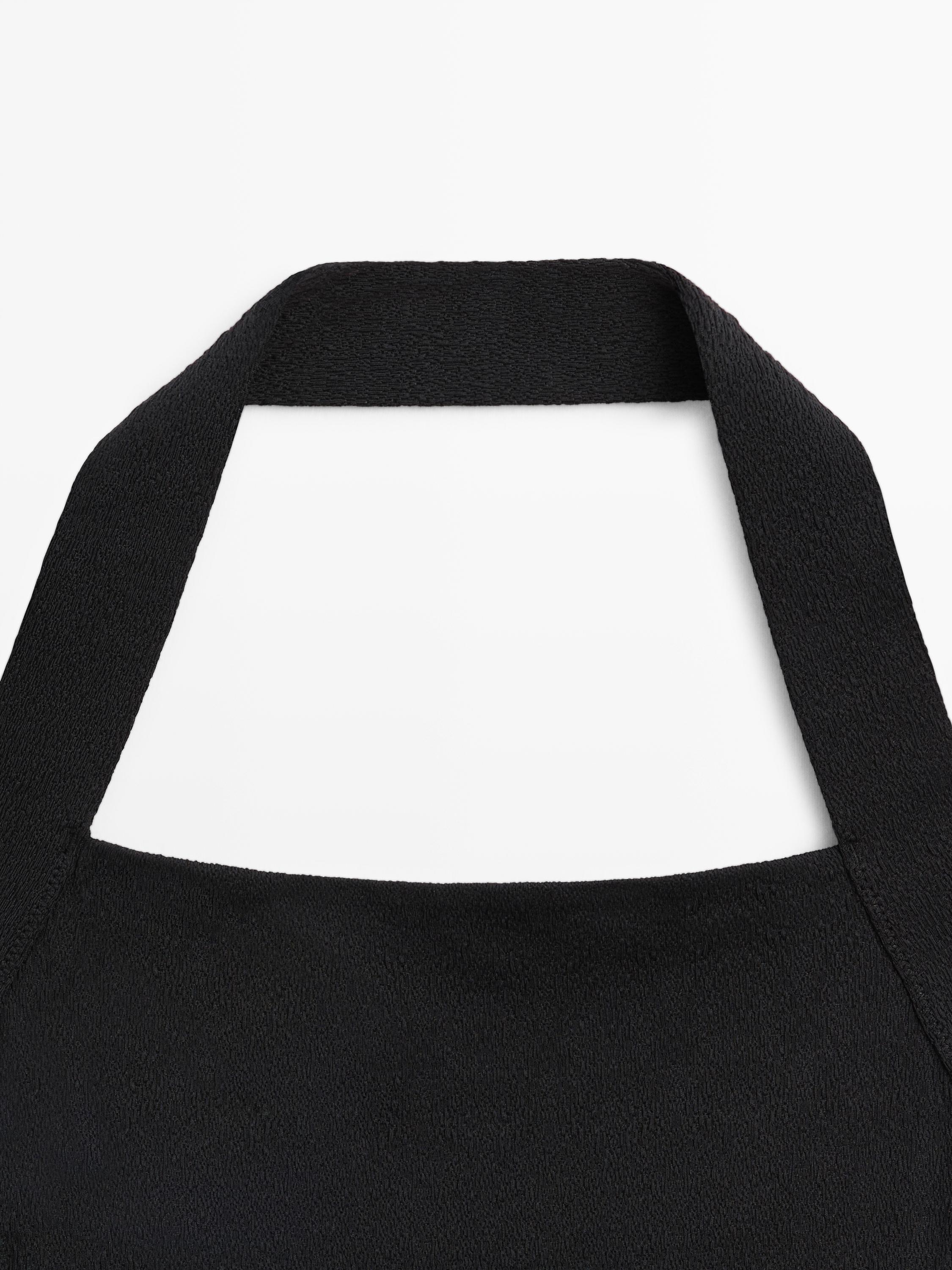 Maillot de bain texturé à encolure américaine