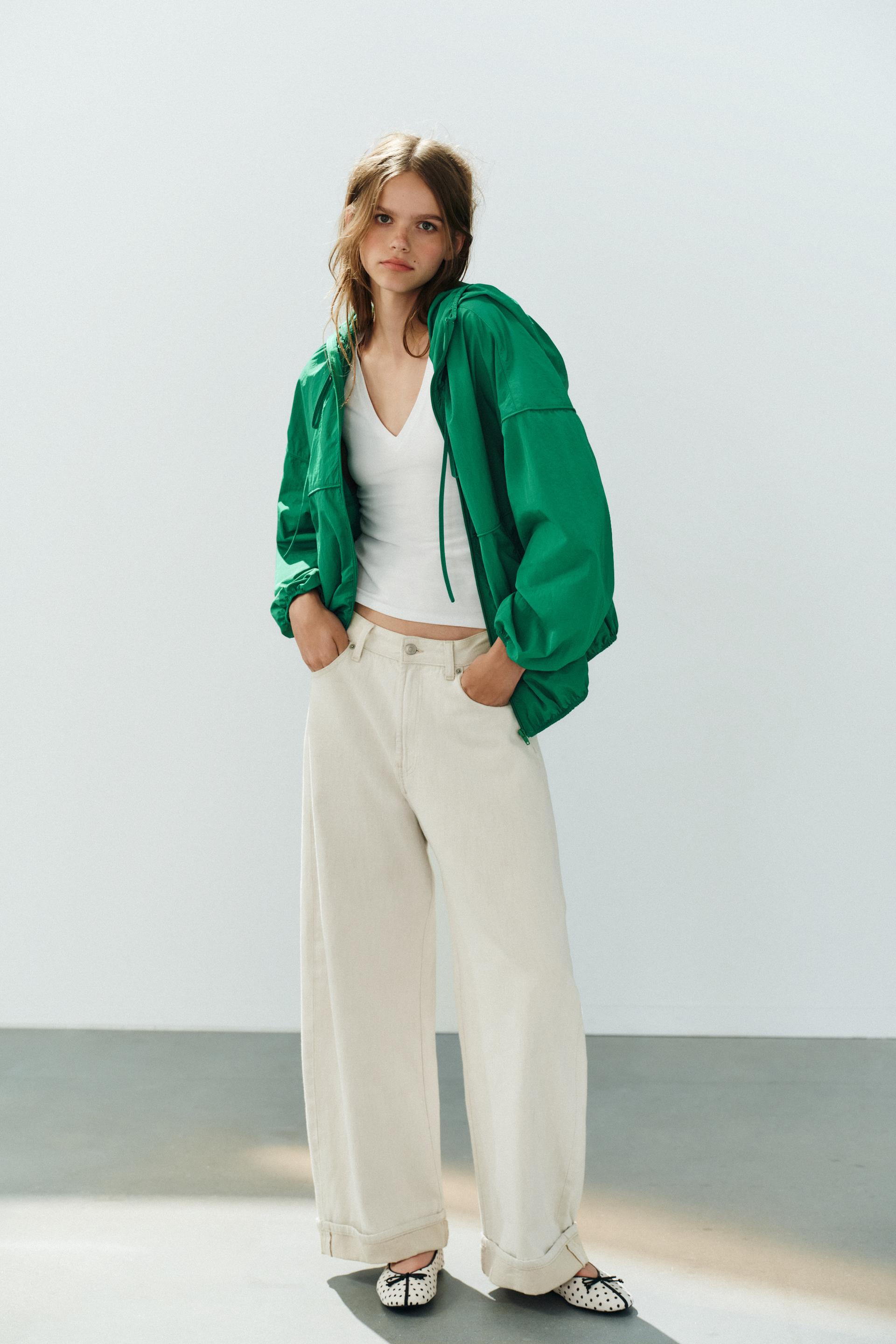 Hooded Technical Fabric Jacket