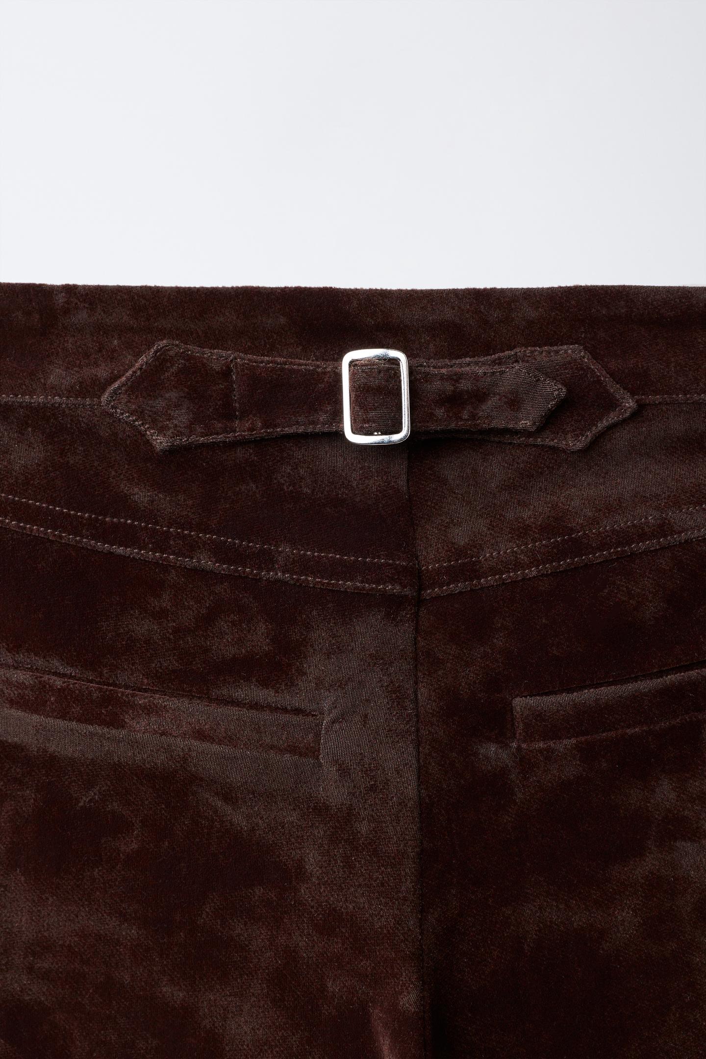 Детские брюки Zara Flocked Buckle, цвет: Коричневый — фото 4