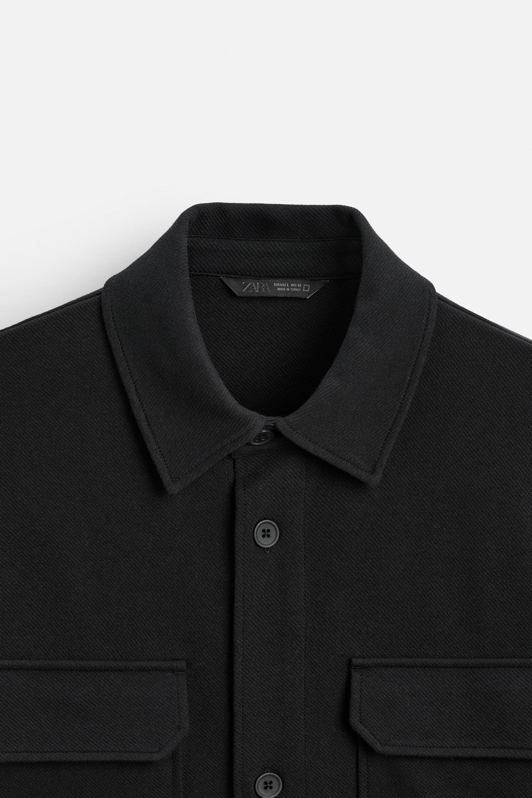 TEXTURED STRETCH OVERSHIRT
