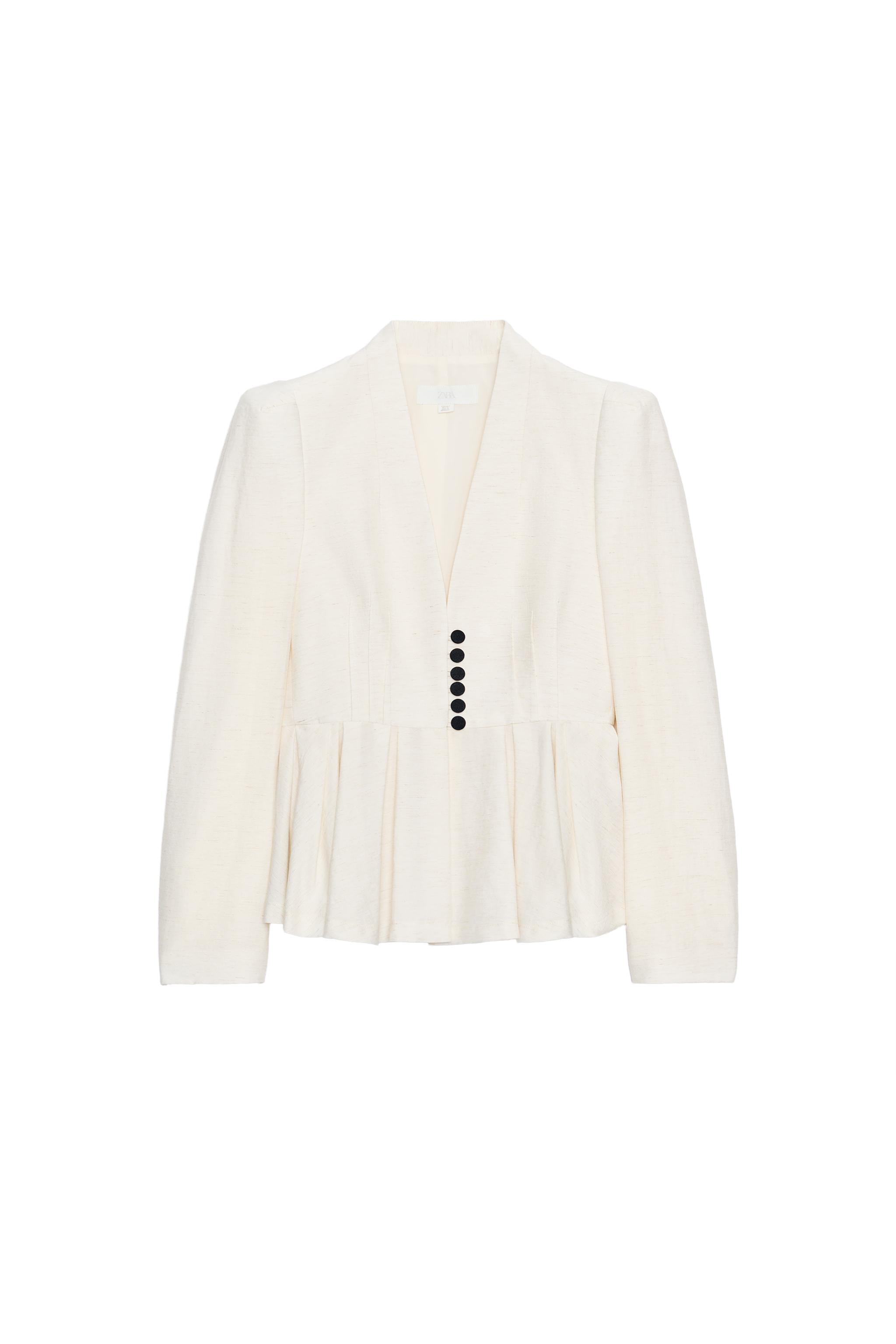 FITTED BLAZER WITH SHOULDER PADS