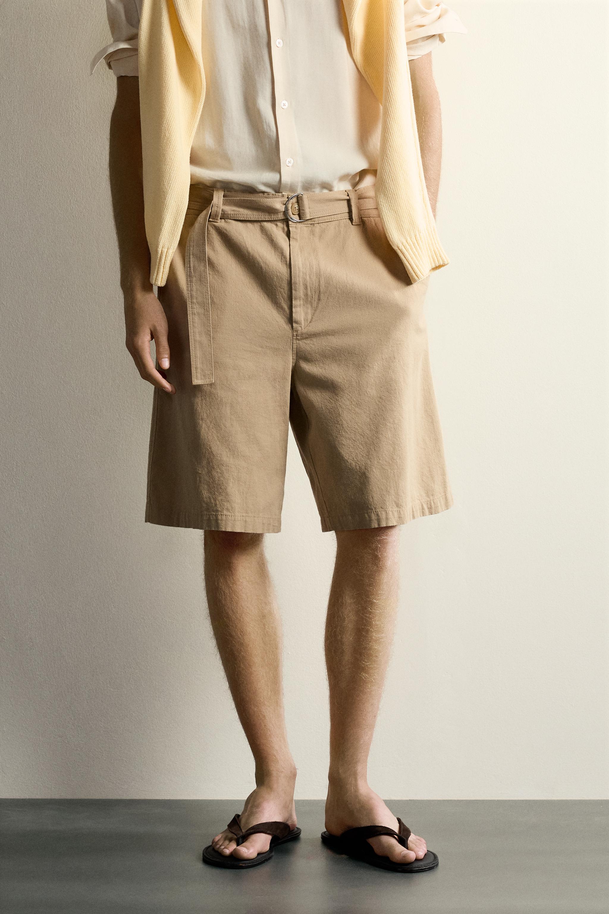 BELTED RELAXED FIT SHORTS