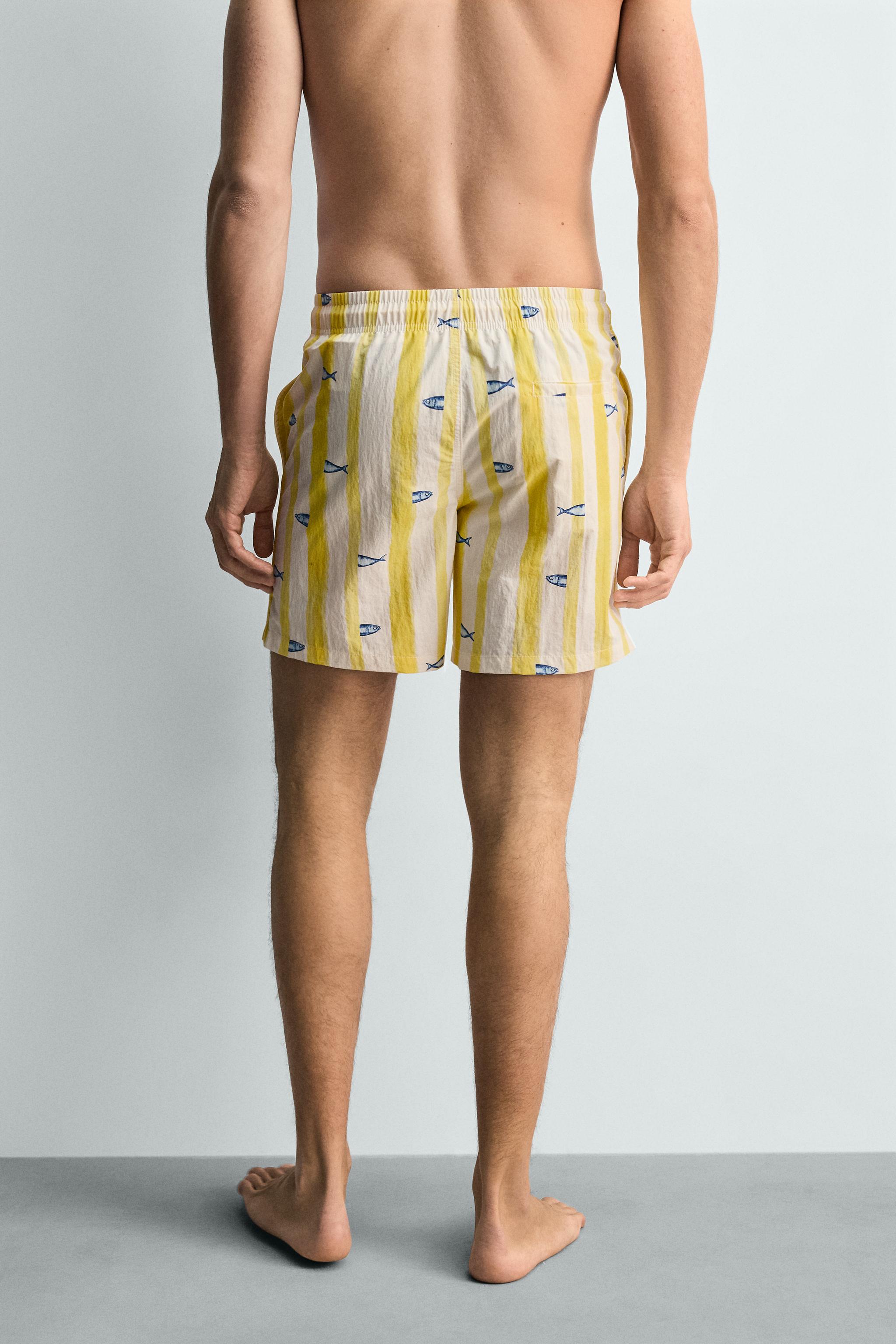 FISH STRIPE SWIMSUIT