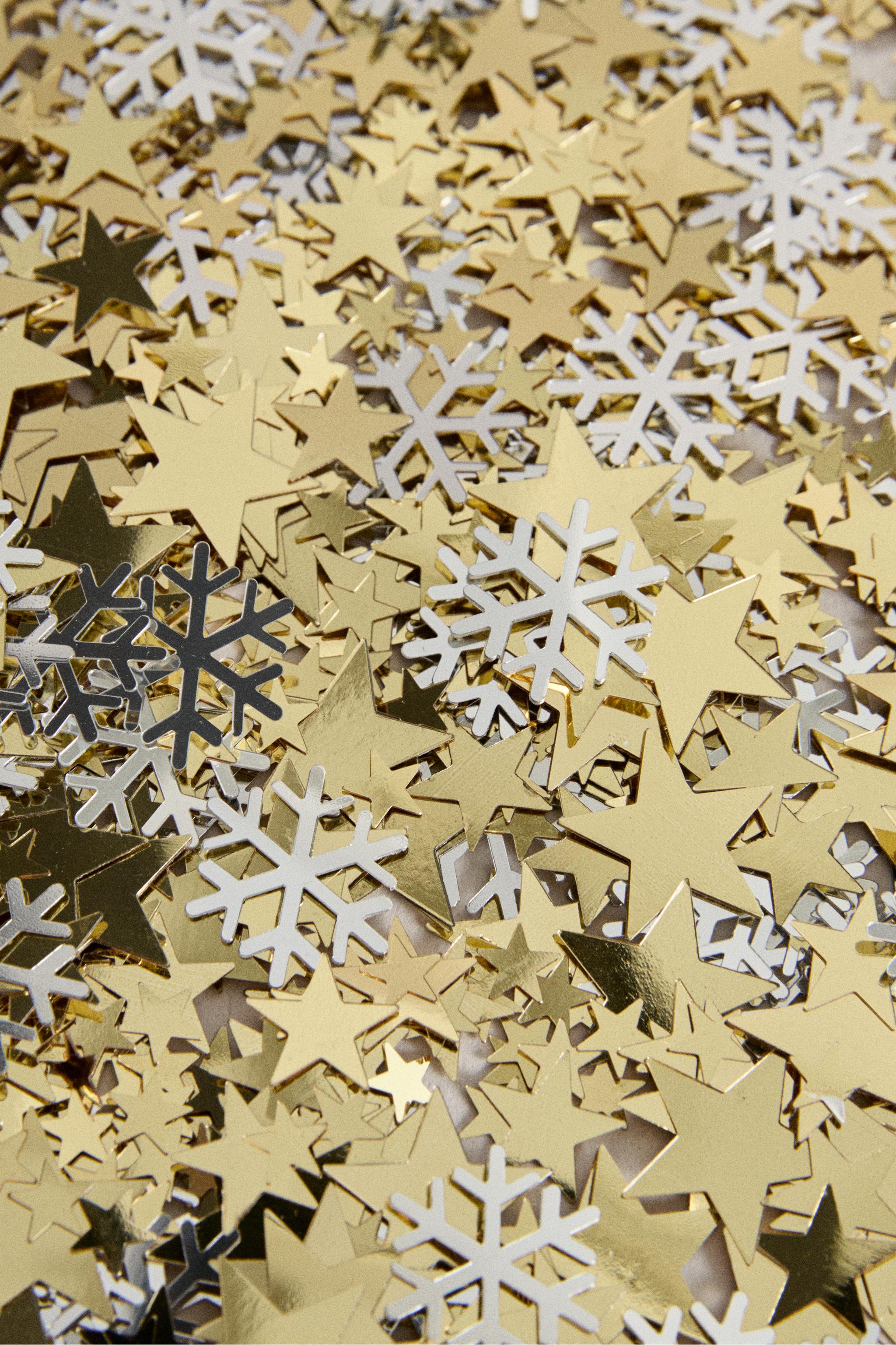 CHRISTMAS STAR AND SNOWFLAKE CONFETTI