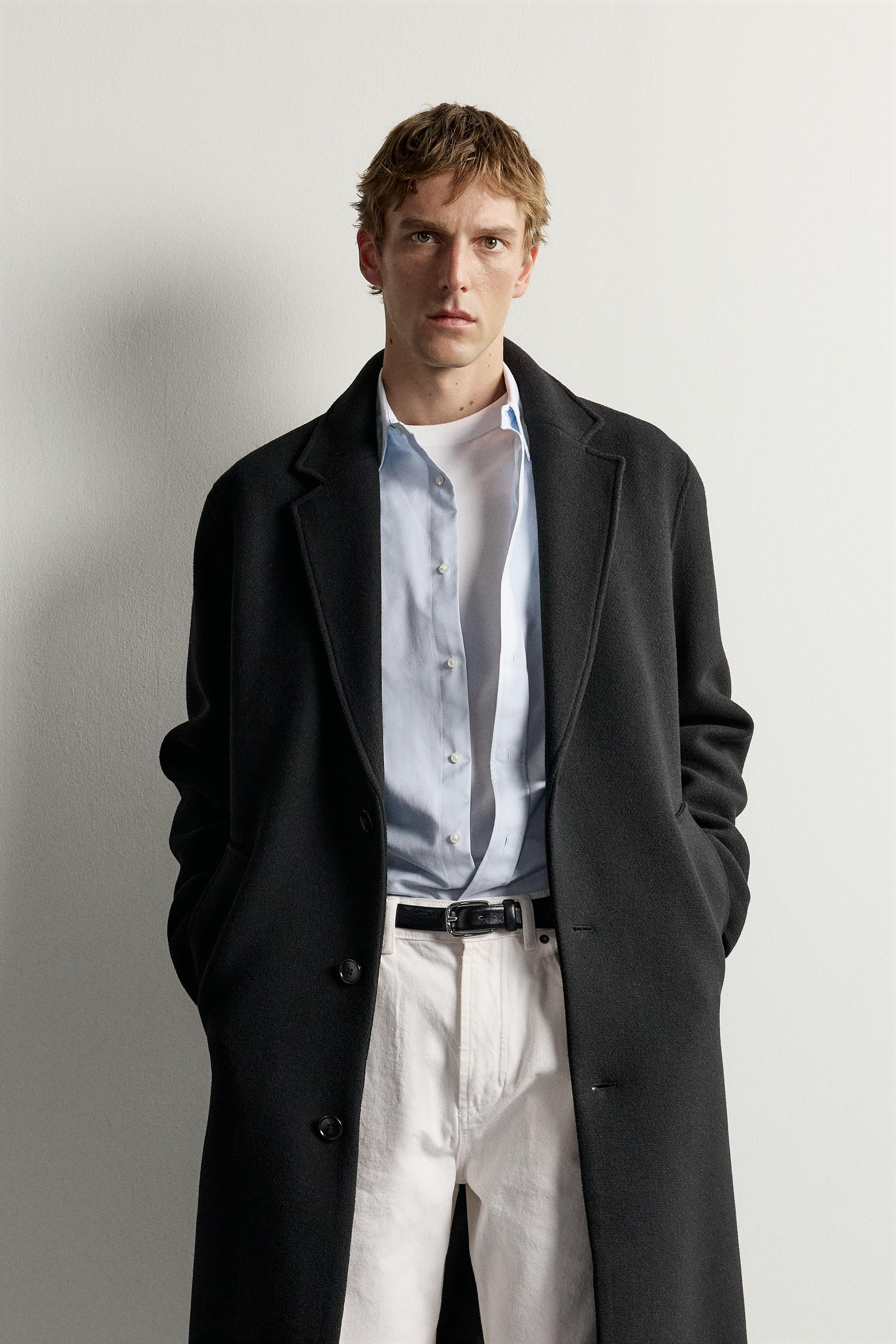 WOOL-BLEND RELAXED-FIT COAT