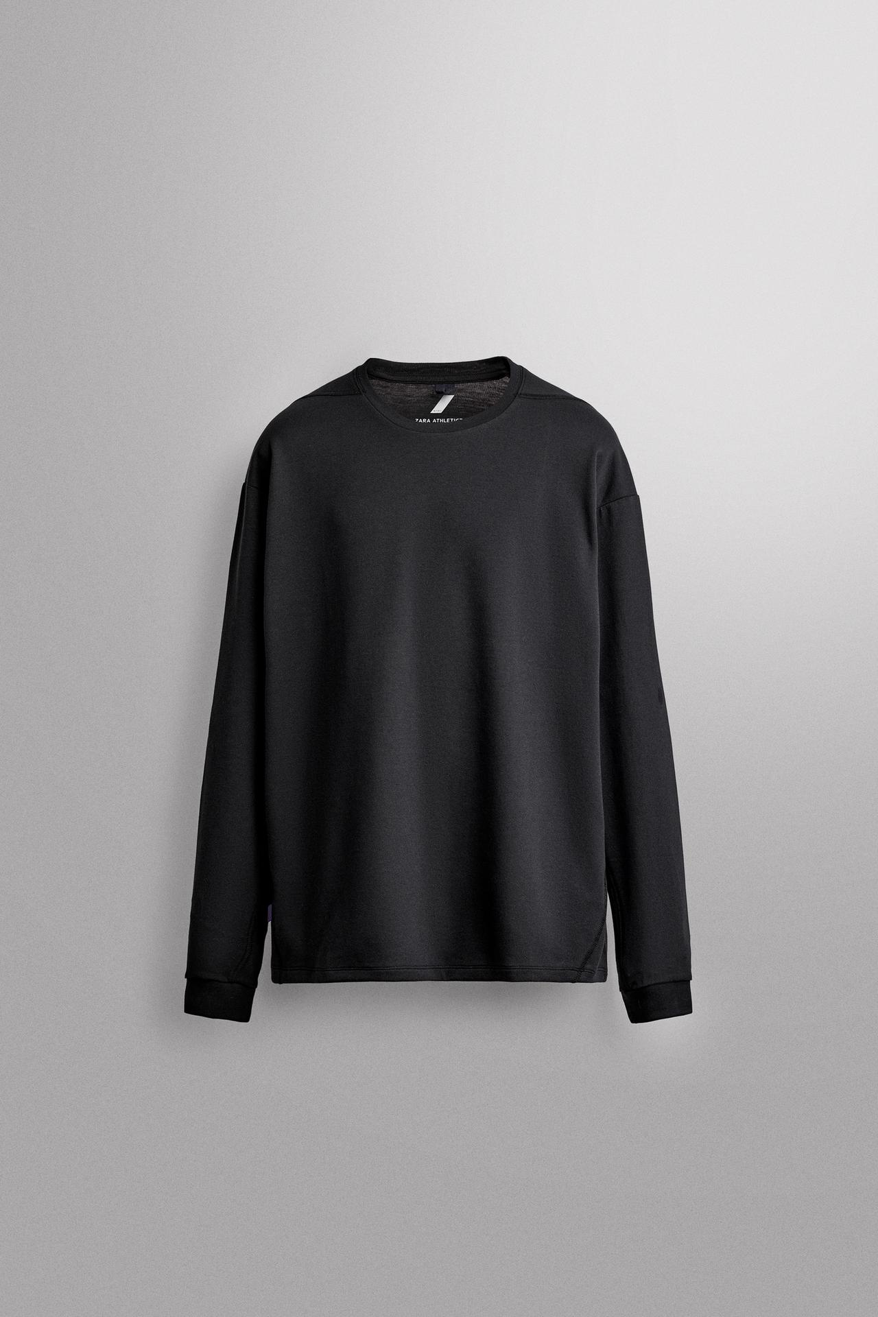 TECHNICAL LONG SLEEVE TRAINING T-SHIRT — Black