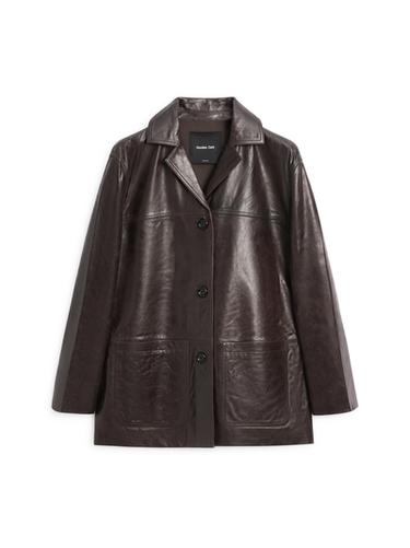 Blazer boutons en cuir nappa - Marron de Zara