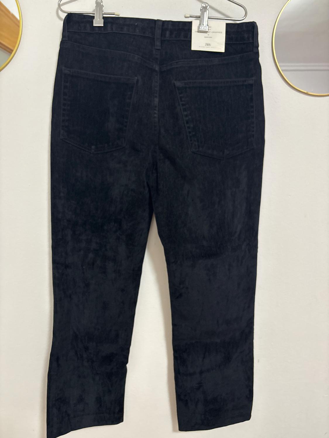 ZW COLLECTION CROPPED HIGH-WAIST BOOTCUT FLECKED JEANS - Image 2