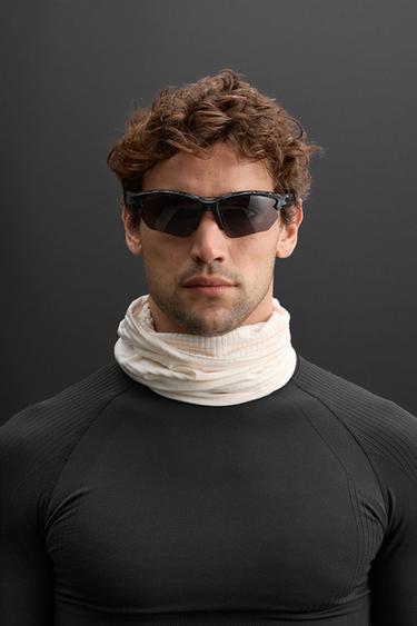 Zara COMBINATION POLAR FLEECE NECK WARMER - Oyster-white - Image 0