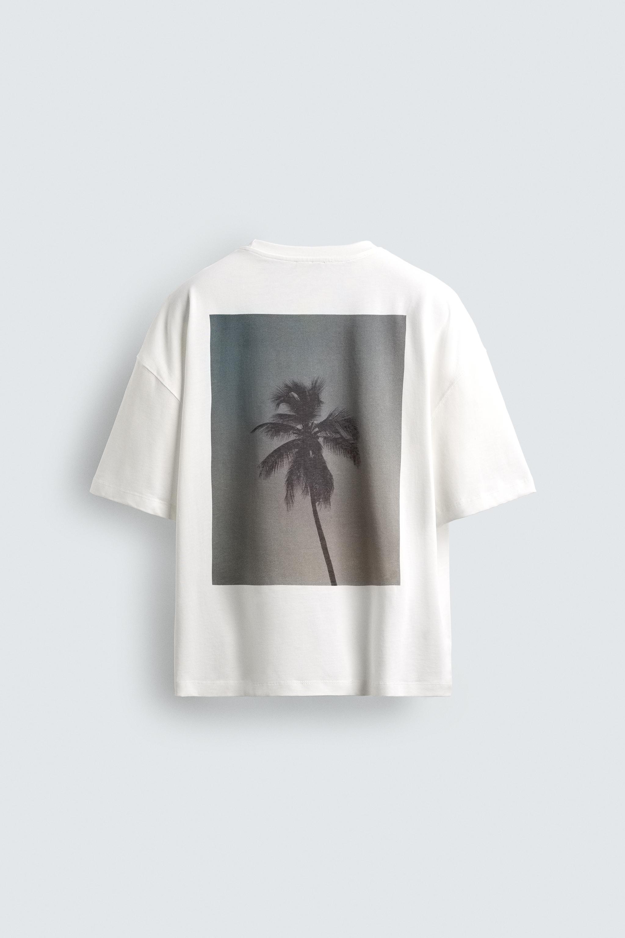 専用【schott】Palm tree shirt +【zara】shirt LARGE 42” Zara Palm Trees Button Front Short Sleeve Shirt