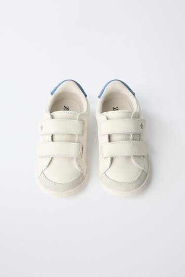 LEATHER SNEAKERS - White by Zara - Image 4