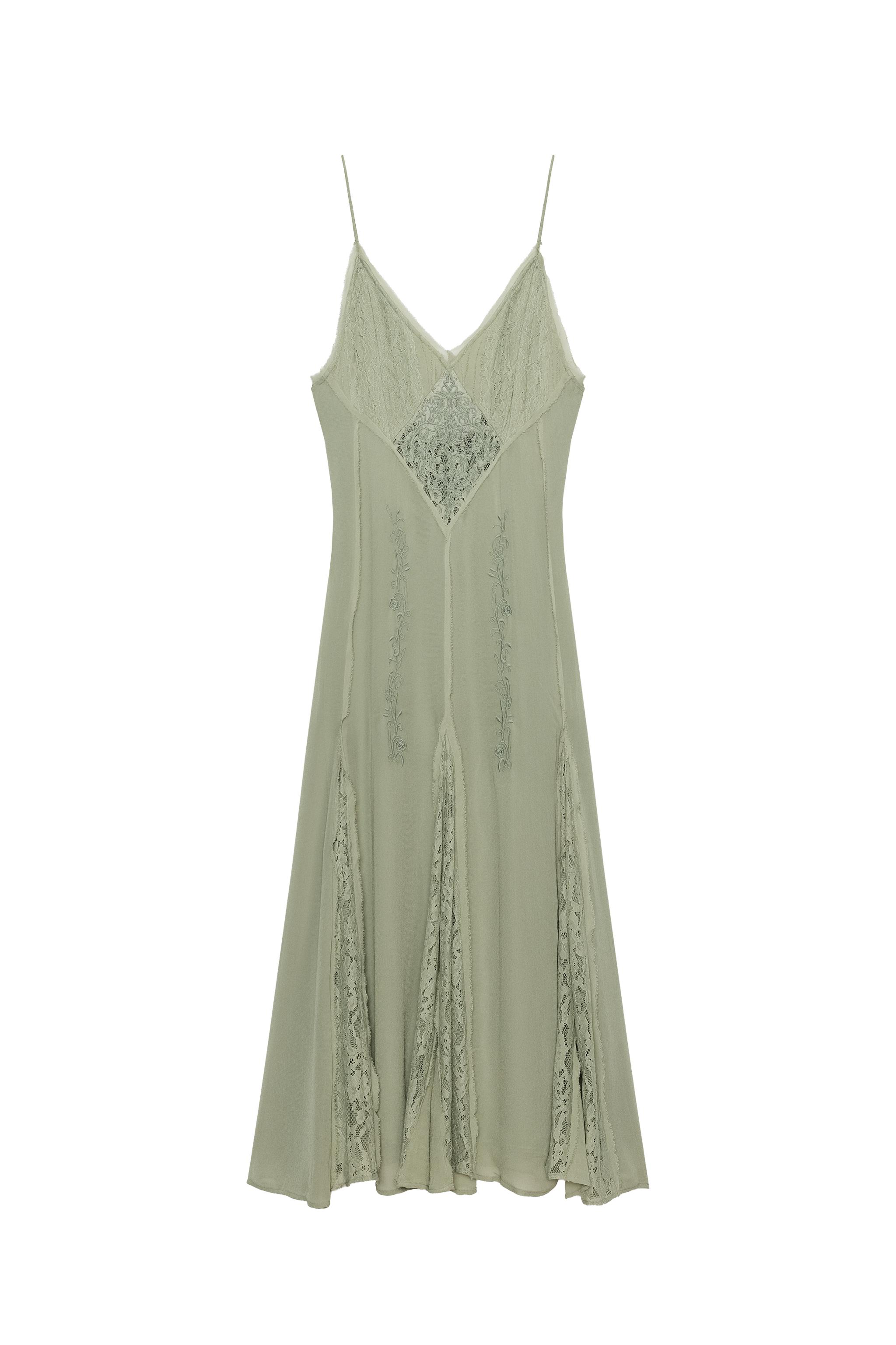 VESTIDO VOLANTES BORDADOS ZW COLLECTION
