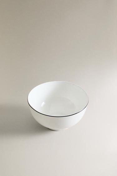 MINIBOL BONE CHINA FILET NOIR - Blanc / Noir de Zara - Image 1