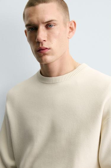 PULL STRUCTURÉ DOUX - Blanc cassé de Zara - Image 4