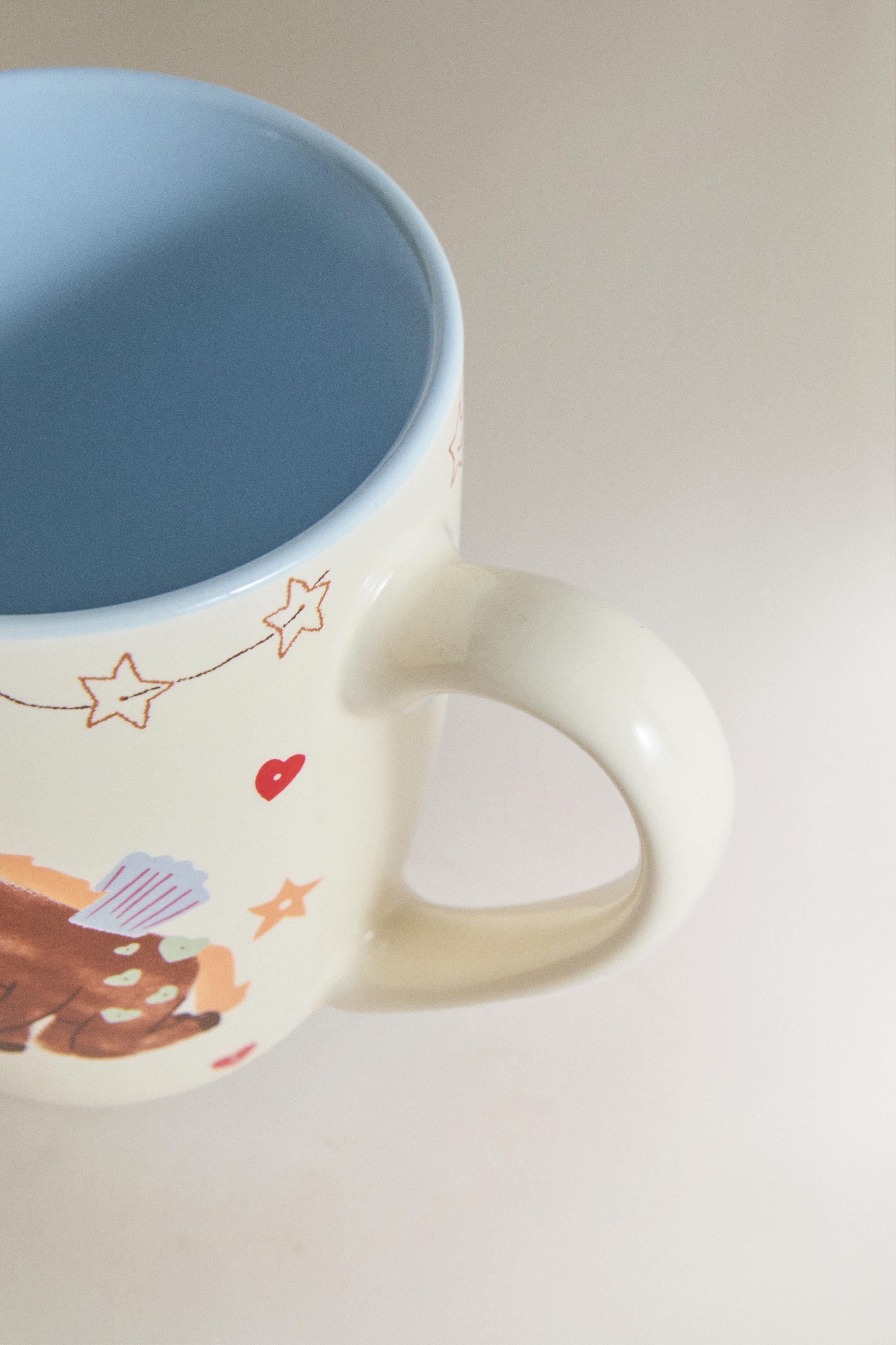KIDS' CERAMIC UNICORN MUG — Multicoloured