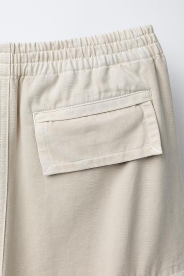 STRAIGHT LEG CARGO TROUSERS - Mid-ecru by Zara - Image 3