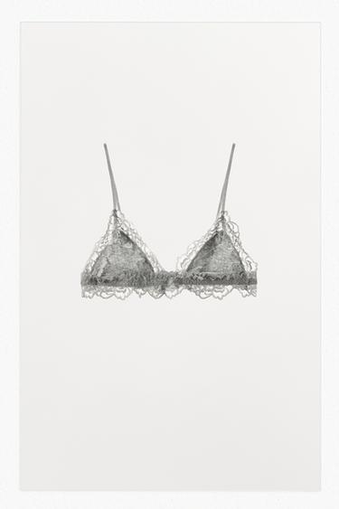 POINTELLE LACE BRALETTE - Grey by Zara