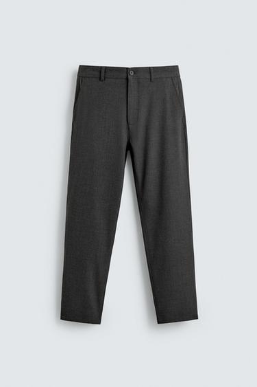 PANTALONS XINESOS AMB ESTRUCTURA CONFORT - Gris / natural de Zara