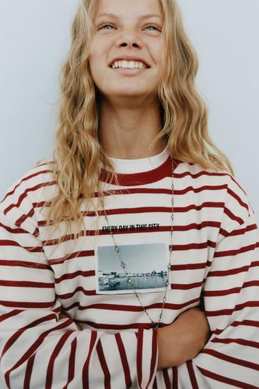 STRIPED A CORUÑA CITY T-SHIRT - striped by Zara