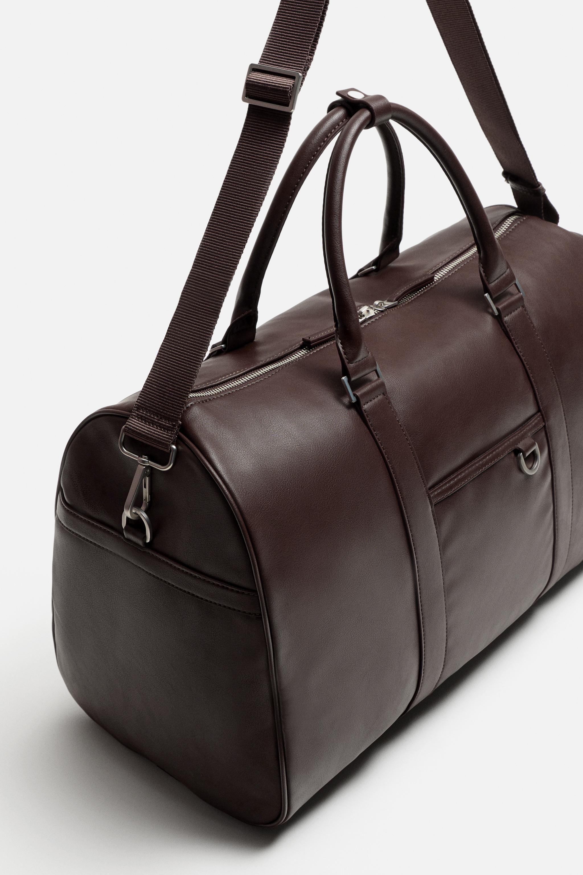 PLAIN TRAVEL SUITCASE Brown ZARA India