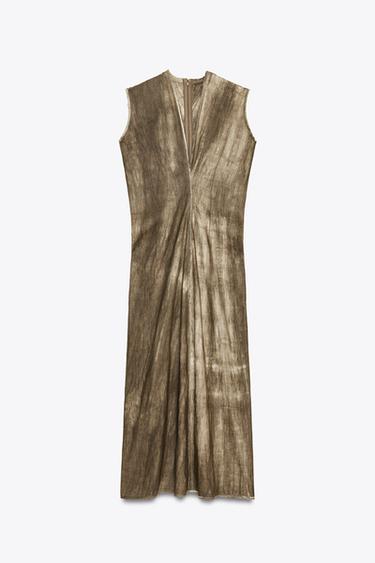 ROBE TIE DYE MÉLANGE RAMIE ZW COLLECTION - Multicolore de Zara - Image 6