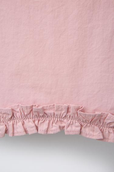 RUFFLED POPLIN TOP - Pink by Zara - Image 3