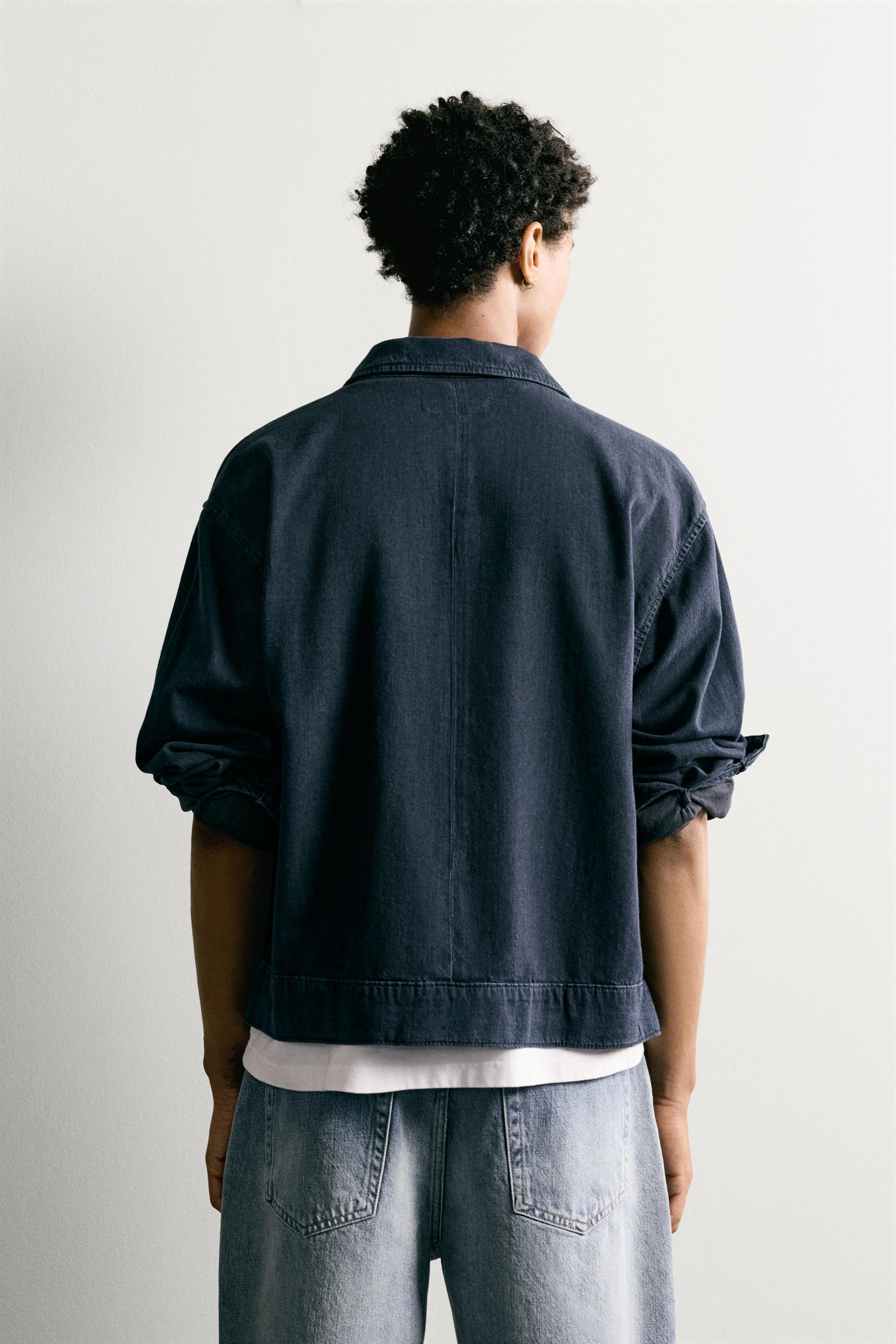 Мужские джинсы Zara LIGHTWEIGHT DENIM OVERSHIRT — фото 3