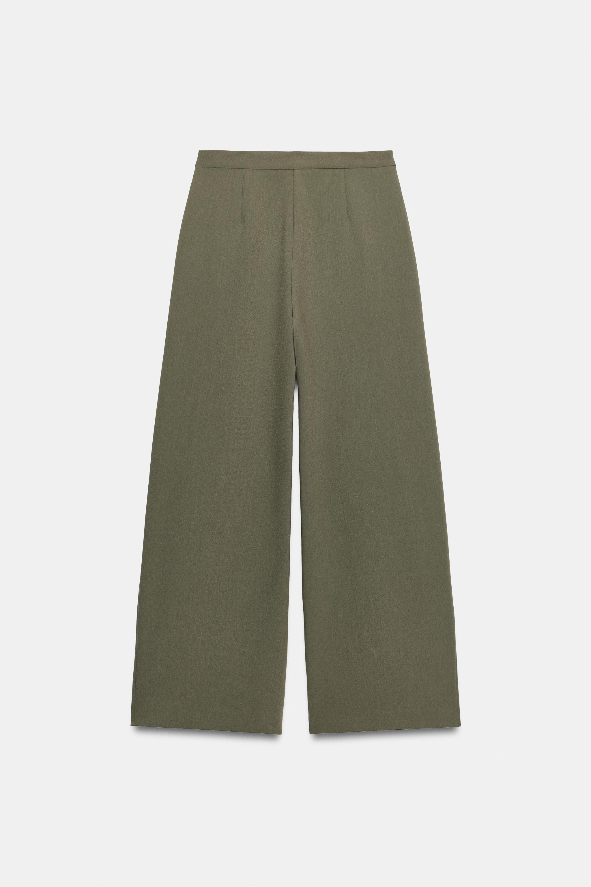 PANTALON LARGE À PLIS