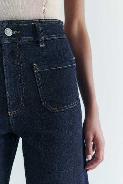 ZW COLLECTION MARINE STRAIGHT LEG CEPLİ YÜKSEK BEL JEAN_1