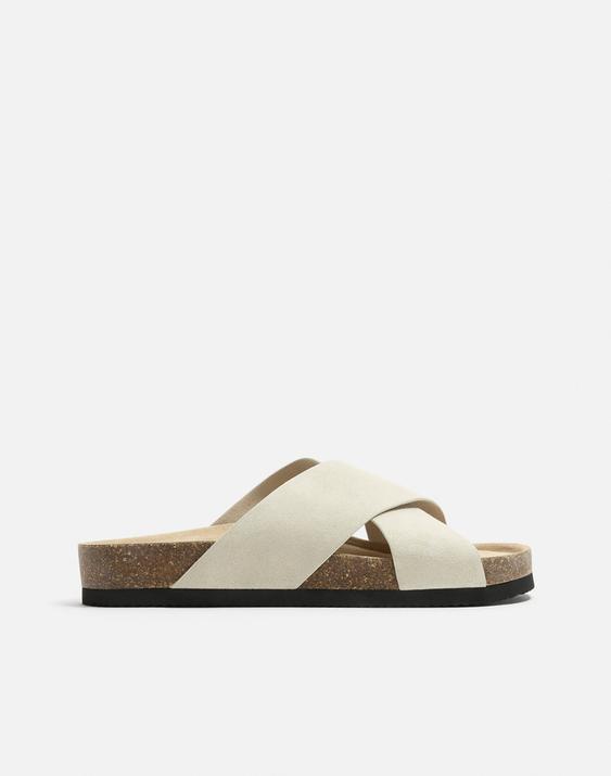 Clarks ZARA レザーミュール サンダル スウェード 44 厚底 ハンサム
