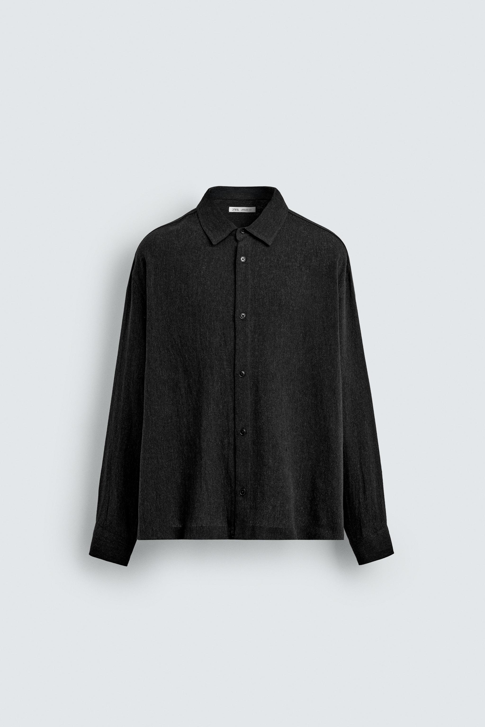 TEXTURED COTTON BLEND SHIRT - Tobacco | ZARA United States