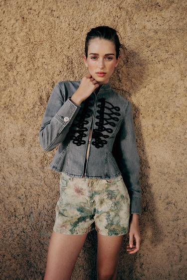 Z1975 PEPLUM JACKET WITH FIREMAN CLASP - Grey marl by Zara - Image 1