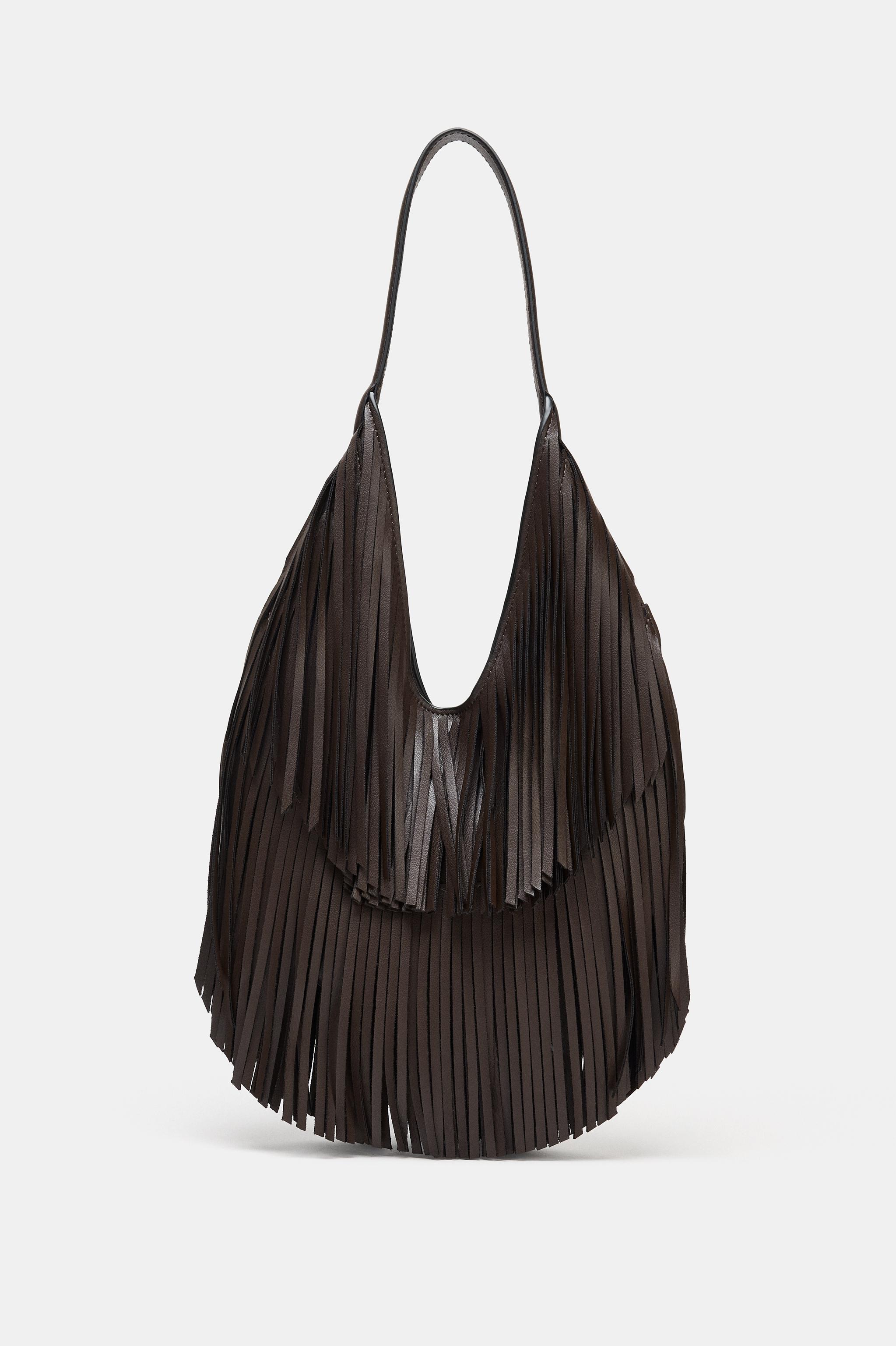 FRINGED SHOPPER BAG - Brown | ZARA United States