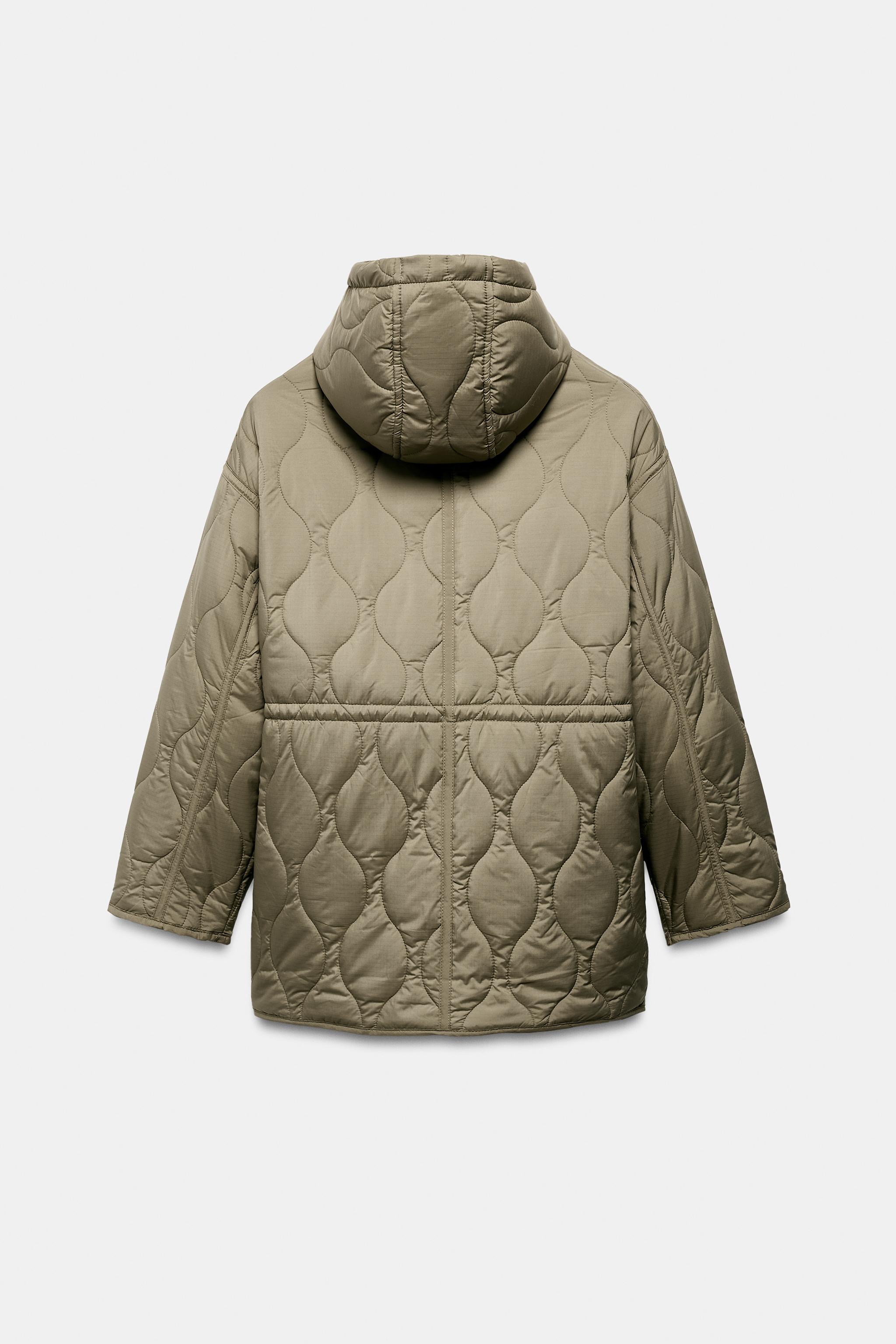 BLOUSON REMBOURRÉ À CAPUCHE DÉPERLANT
