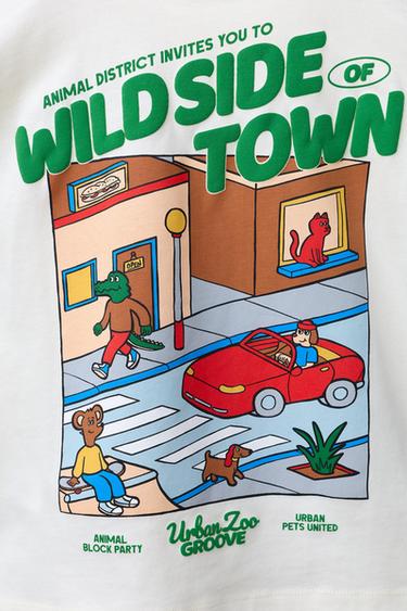 T-SHIRT À IMPRIMÉ ANIMAUX - Écru de Zara - Image 3