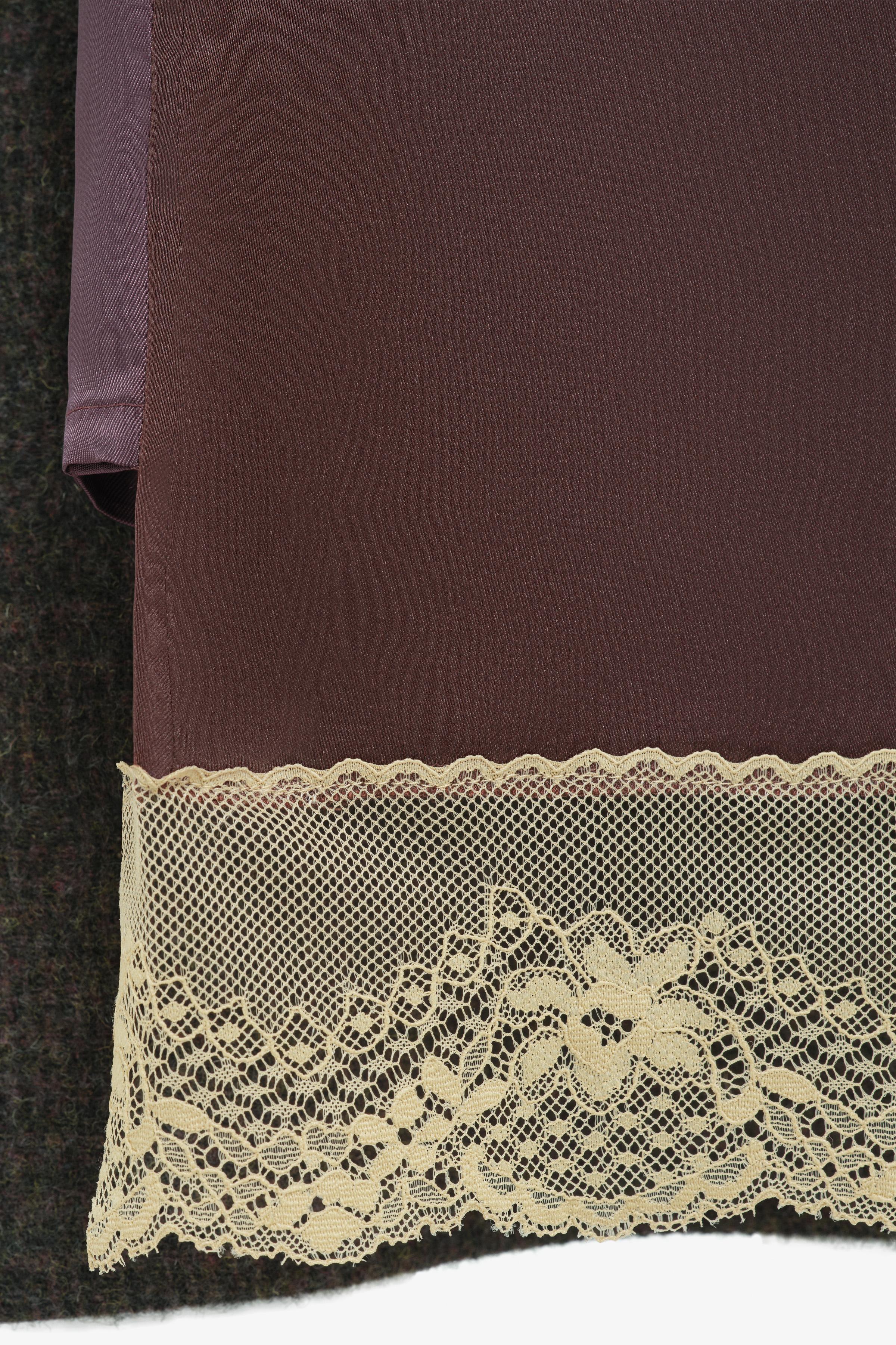 LIMITED EDITION MIXED FABRIC WRAP SKIRT