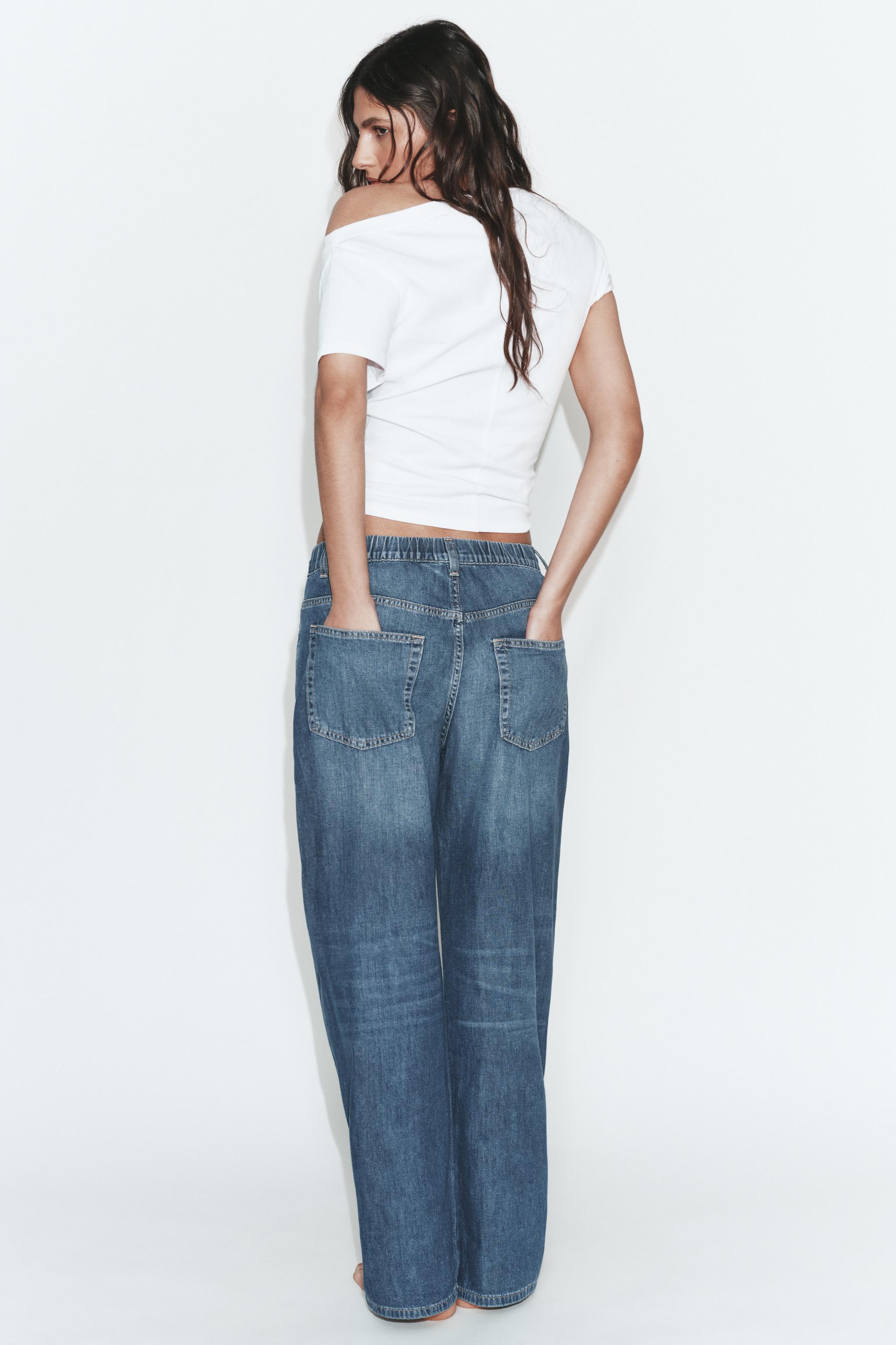 TRF RELAXED MID-RISE DENIM JEANS