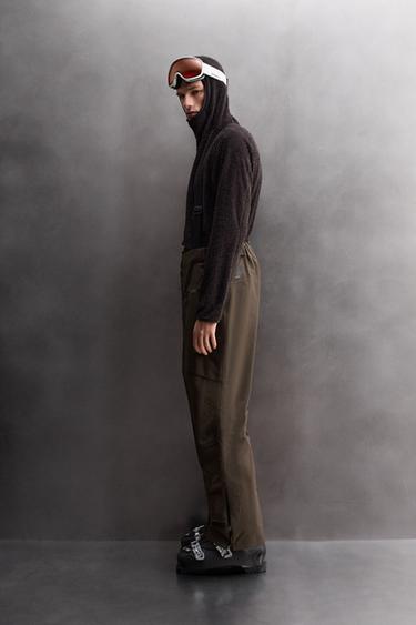 RECCO® WATERPROOF PADDED SKI SHELL TROUSERS - Brown by Zara - Image 3