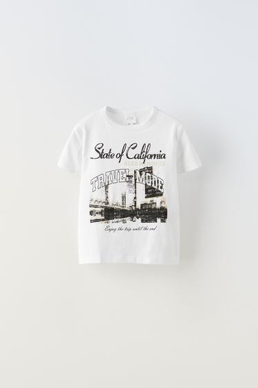 T-SHIRT IMPRIMÉ VILLE - Blanc de Zara - Image 0