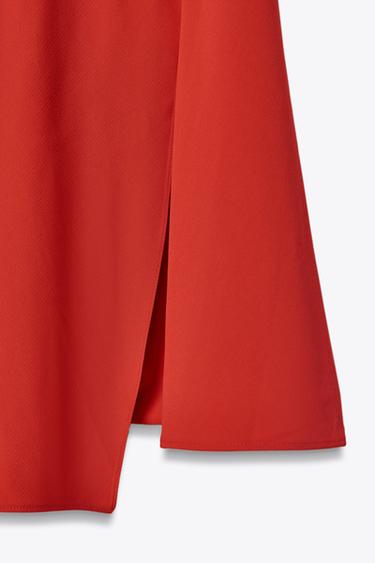 ZW COLLECTION HALTER LONG DRESS - Red by Zara