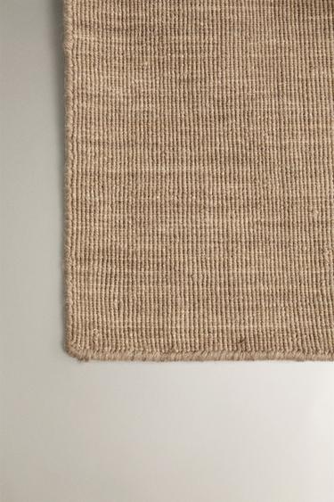 TAPIS LAINE ET COTON ENTRELAÇÉS - Beige de Zara - Image 1