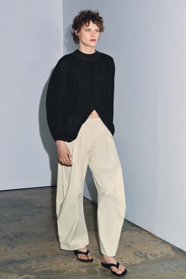 TOP CAPE EN MAILLE FINE - Noir de Zara - Image 3