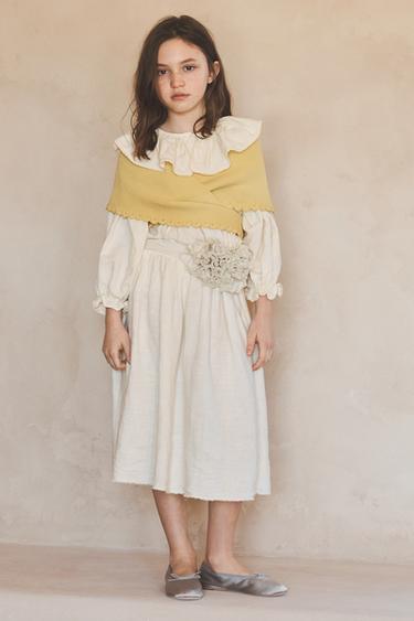 LIMITED EDITION COTTON KNIT CAPELET - Yellow by Zara