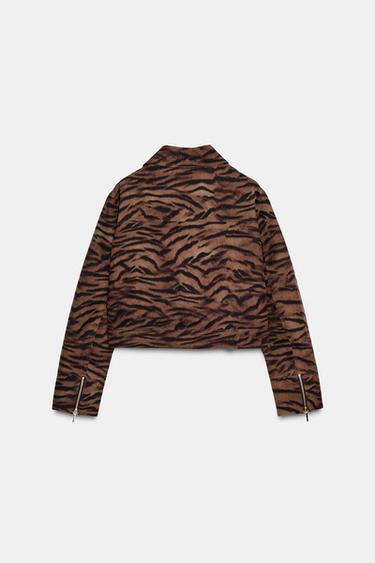 ANIMAL PRINT JACKET - Black / Brown by Zara - Image 3