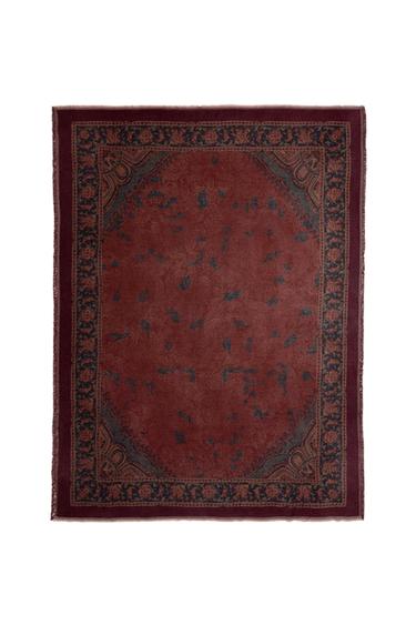 PAISLEY JACQUARD THROW - Brick by Zara