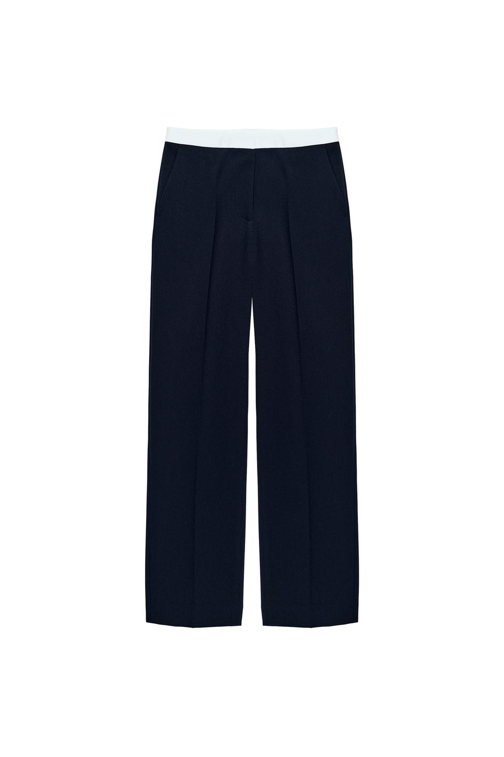 CONTRAST WAIST STRAIGHT LEG PANTS - image 3