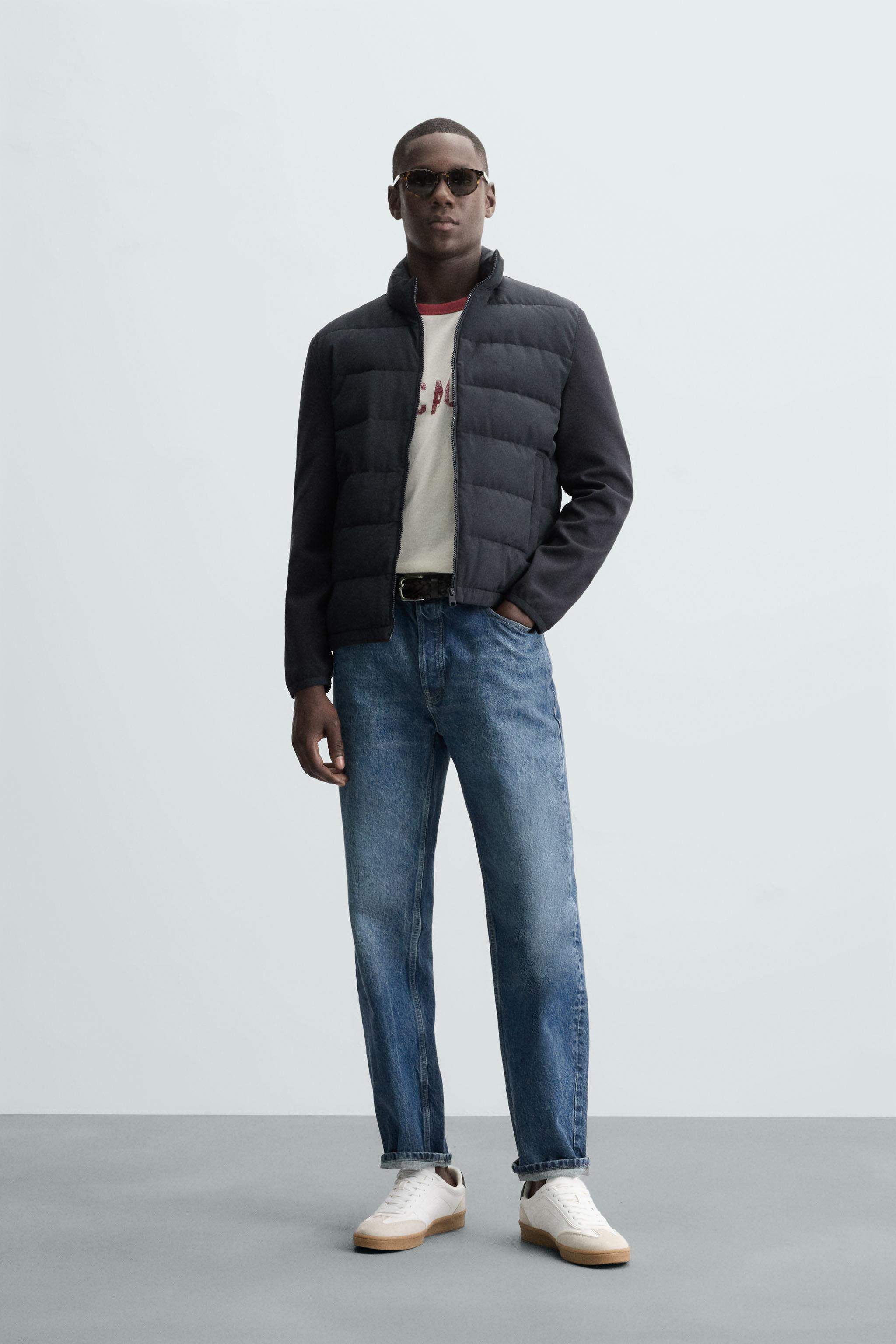 Cazadora Acolchada Abrigos Hombre Zara EspaÃ±a CAZADORA COMBINADO