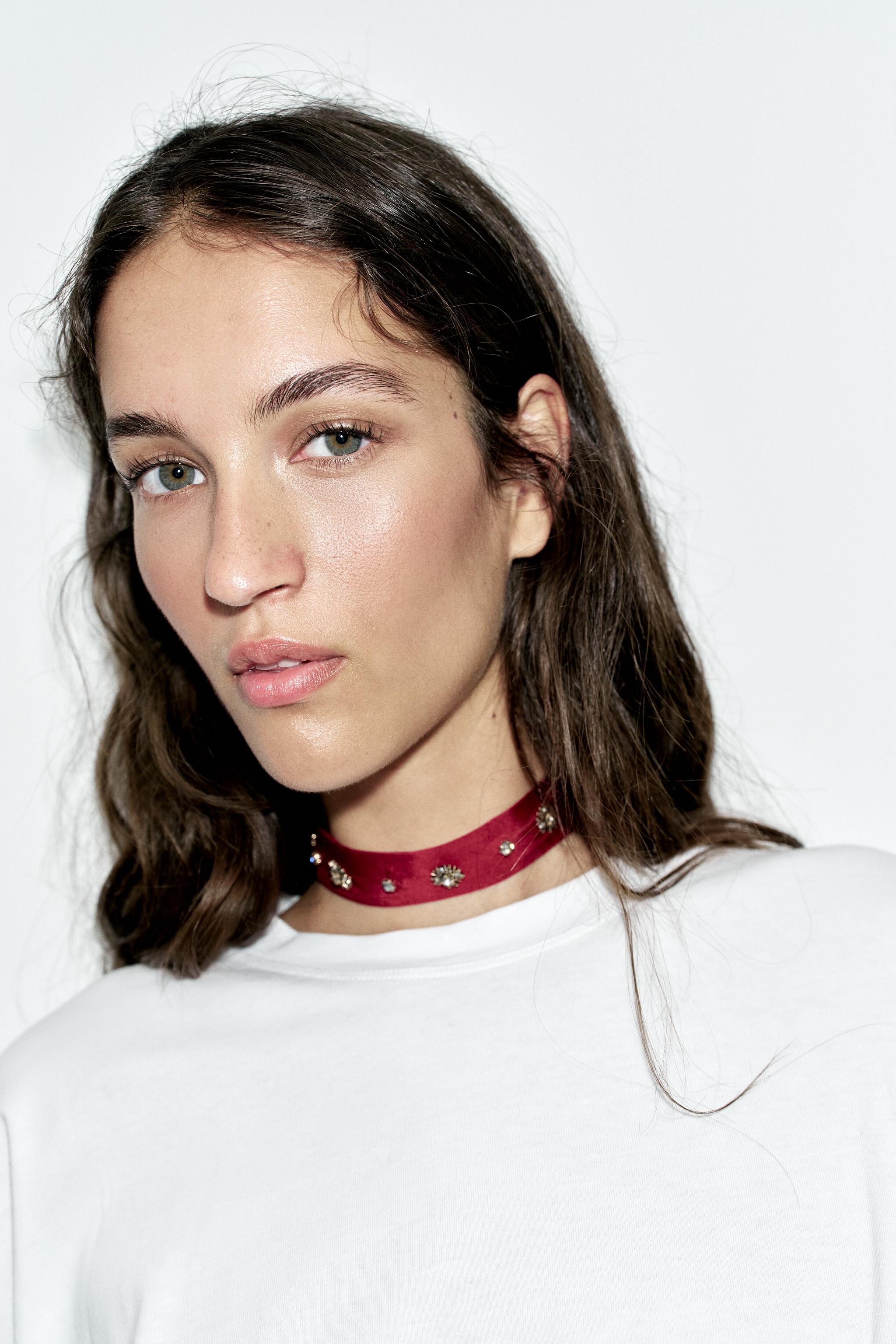 TOUR DE COU CHOKER TISSU STRASS